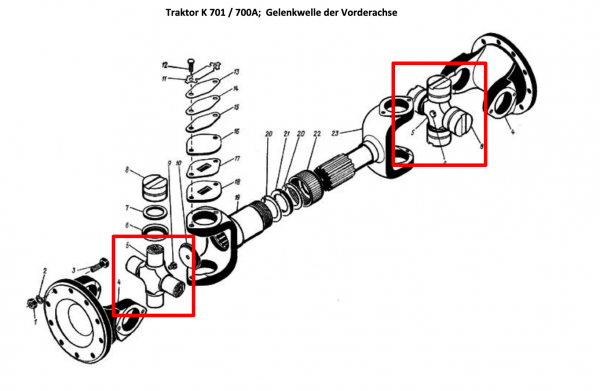 Kreuzgelenk Antriebswelle